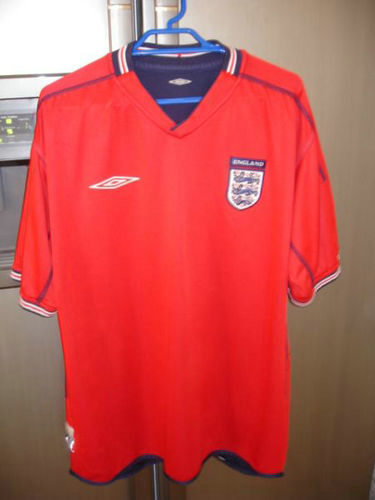 maillots angleterre exterieur 2002-2004 pas cher