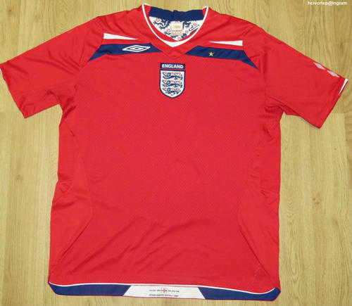 maillots angleterre exterieur 2008-2010 rétro