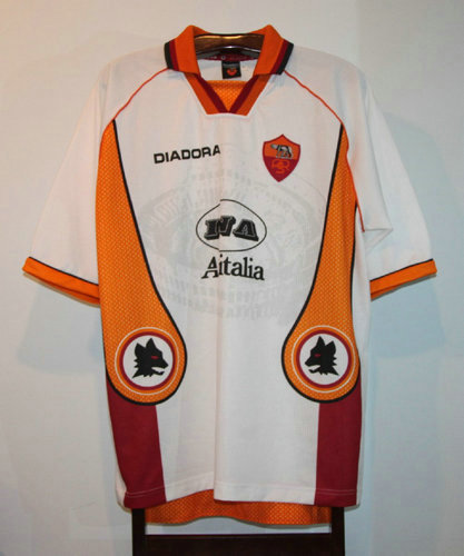 maillots as rome exterieur 1997-1998 pas cher