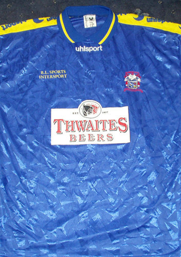 maillots barrow afc exterieur 1998-1999 rétro