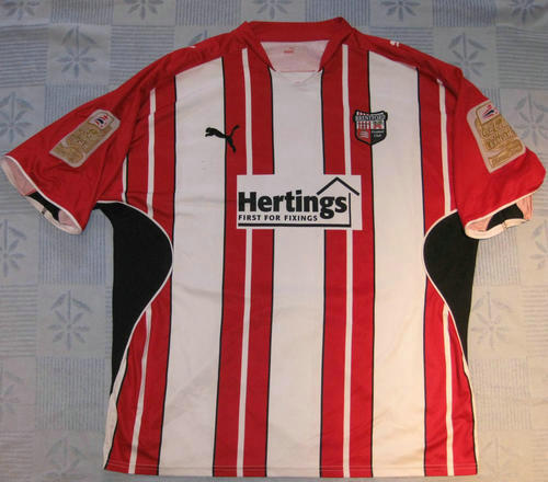 maillots brentford fc domicile 2009-2010 rétro