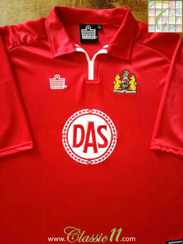 maillots bristol city fc domicile 2001-2002 rétro