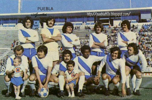 maillots cf puebla domicile 1974-1975 rétro