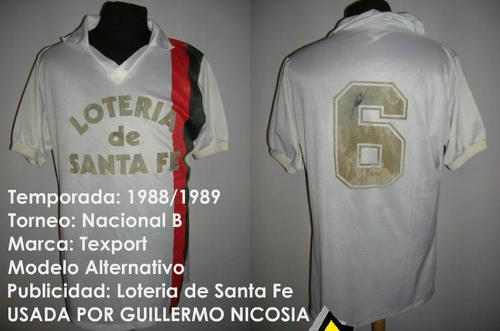 maillots colón de santa fe exterieur 1988-1989 rétro