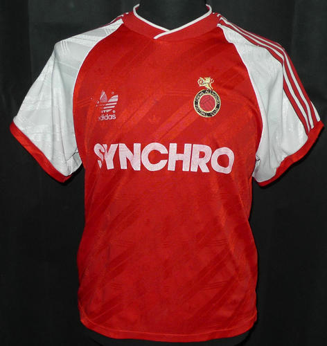 maillots crewe alexandra fc domicile 1989-1990 rétro