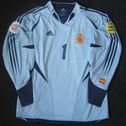 maillots espagne gardien 2004 rétro