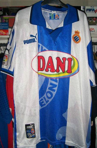 maillots espanyol barcelone domicile 1997-1998 pas cher