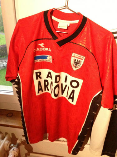 maillots fc aarau domicile 2000-2001 rétro