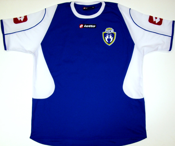 maillots lech poznań domicile 2005-2006 rétro