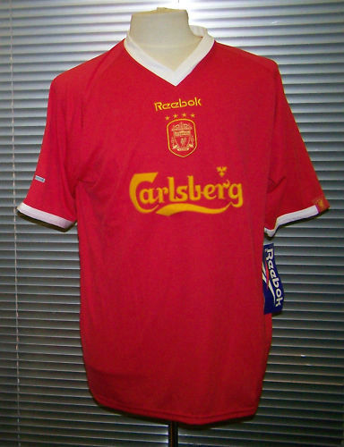 maillots liverpool fc réplique 2001-2003 rétro