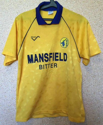 maillots mansfield town fc domicile 1990-1991 rétro