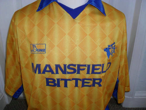 maillots mansfield town fc domicile 1996-1998 rétro