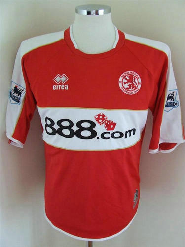 maillots middlesbrough domicile 2006-2007 rétro