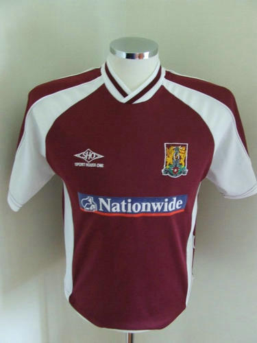 maillots northampton town fc domicile 2000-2001 rétro