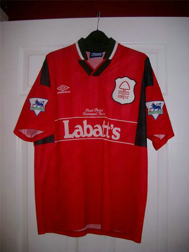 maillots nottingham forest domicile 1994-1996 rétro