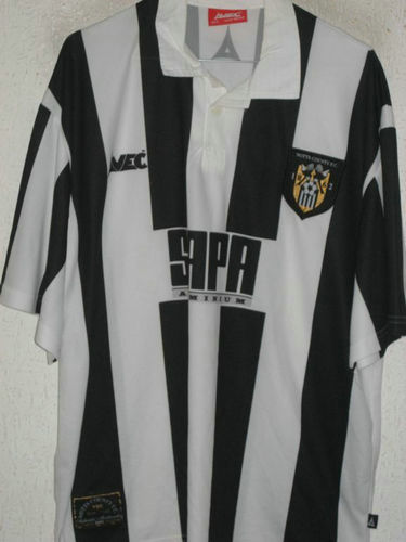 maillots notts county domicile 1997-1999 rétro