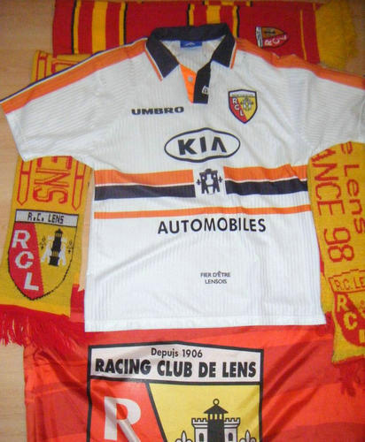 maillots rc lens exterieur 1997-1998 pas cher