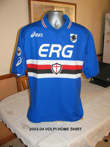 maillots uc sampdoria domicile 2003-2004 pas cher