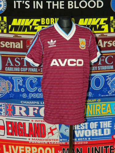 maillots west ham united domicile 1985-1987 rétro