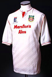 maillots wrexham fc exterieur 1990-1991 rétro